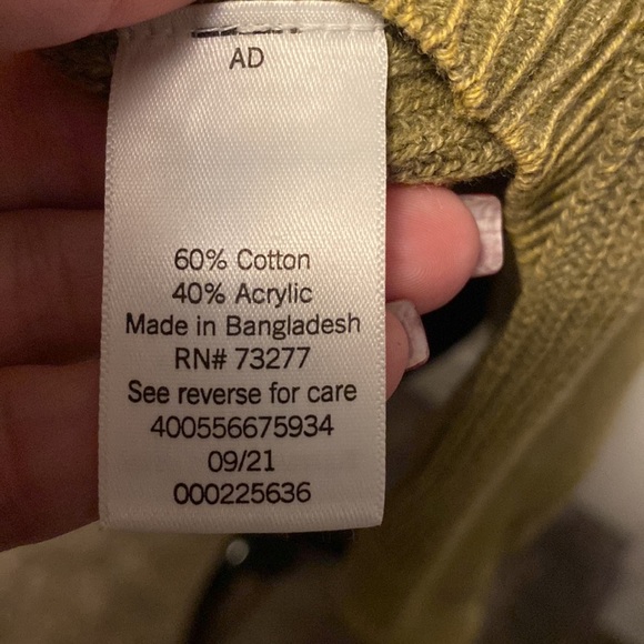 Sonoma Women’s Army Green Hooded Sweater sz L NWT - Picture 7 of 8